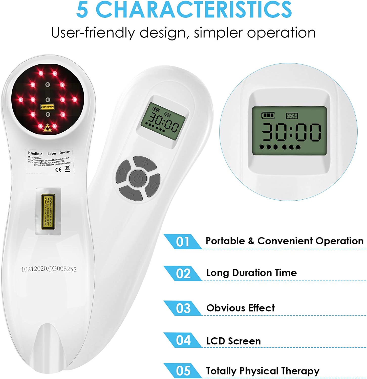 Handheld laser device HDCURE With 808nm and 650nm