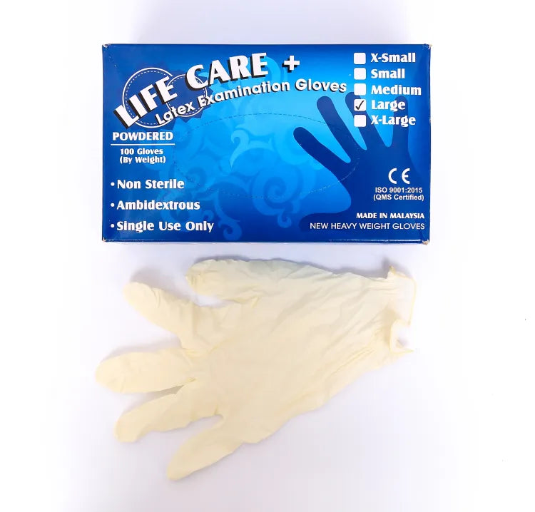 Copy of Lifecare Latex Disposable Powdered Examination Gloves