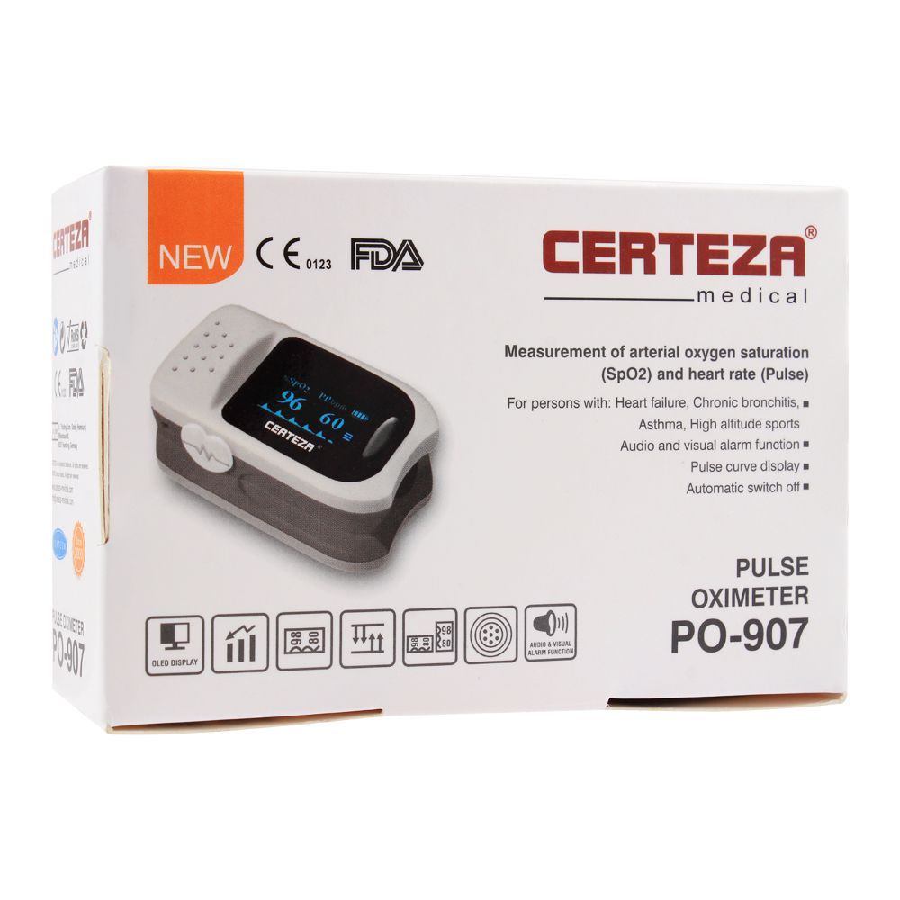 PO907 FINGER PULSE OXIMETER CERTEZA