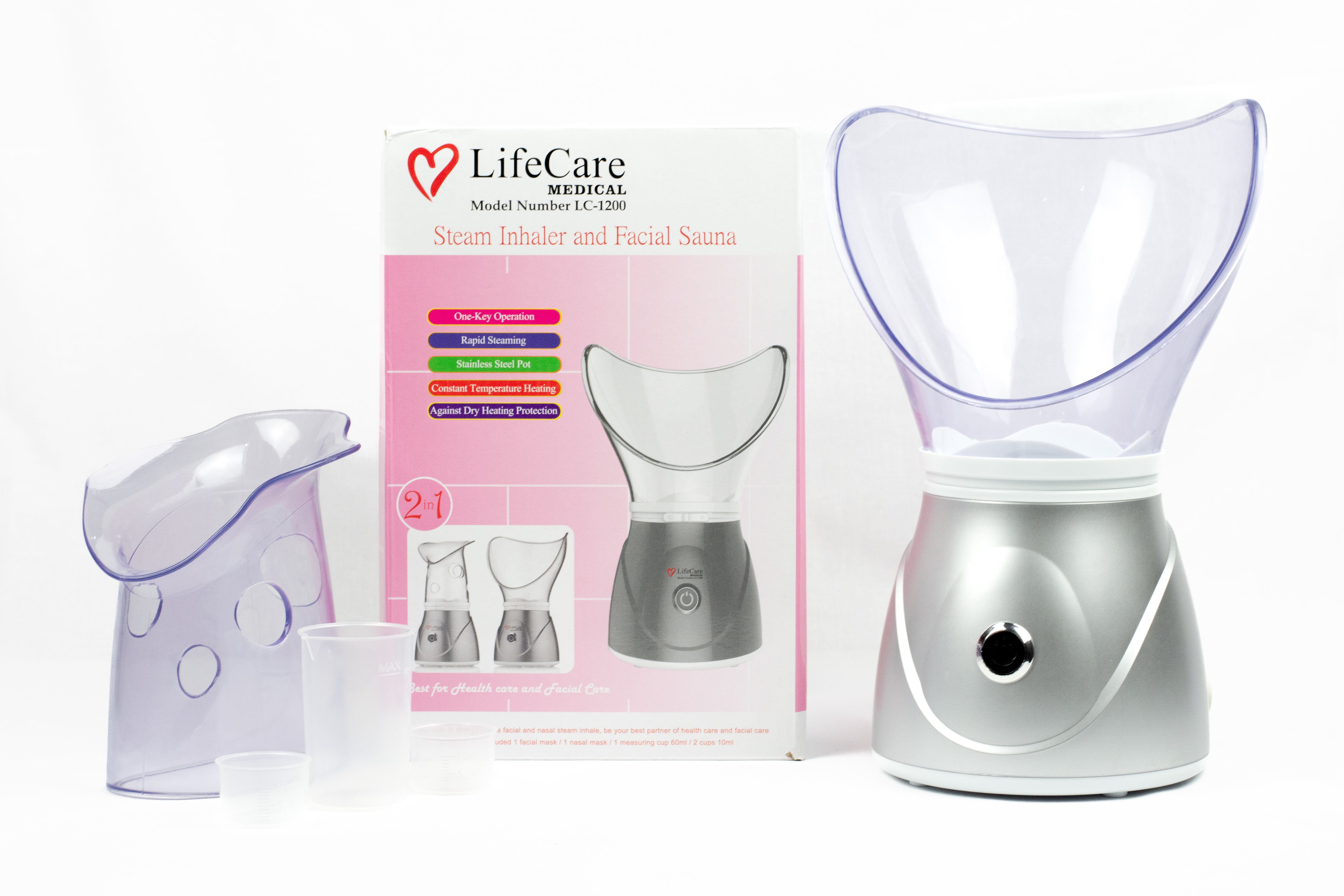 LifeCare Portable Steam Inhaler and Facial Sauna 2 in 1 Steamer ...