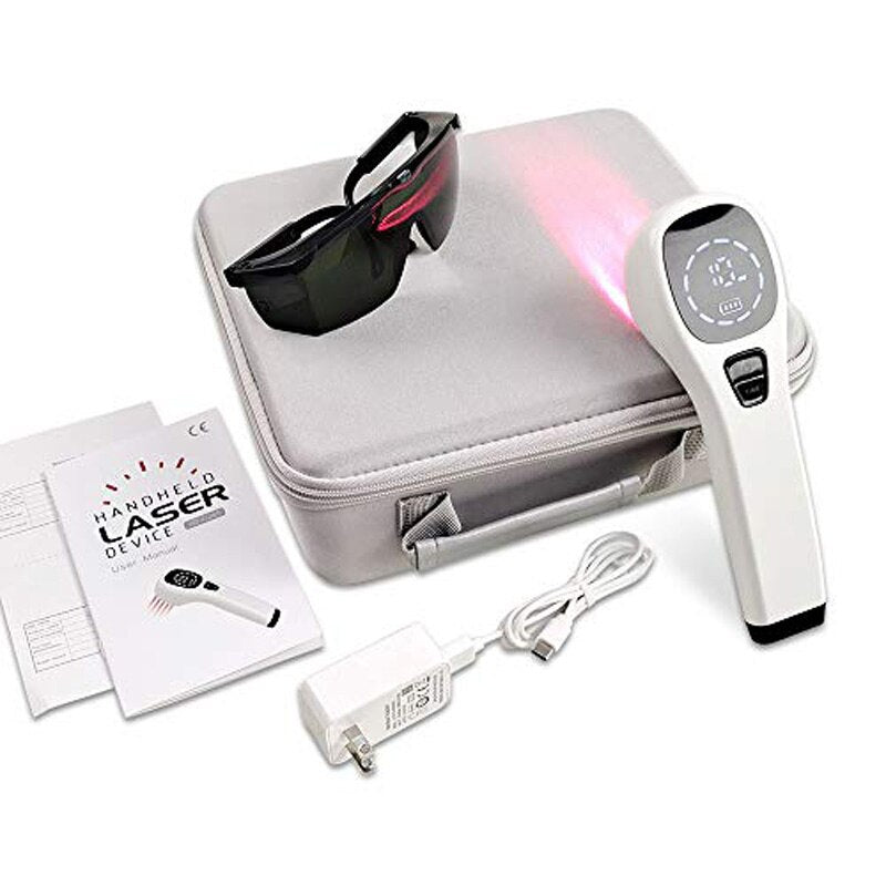 Handheld Cold Laser Therapy Device for Muscle Reliever, Knee, Shoulder, Back, Infrared Light Therapy Pain Relief Device with 650nm and 808nm