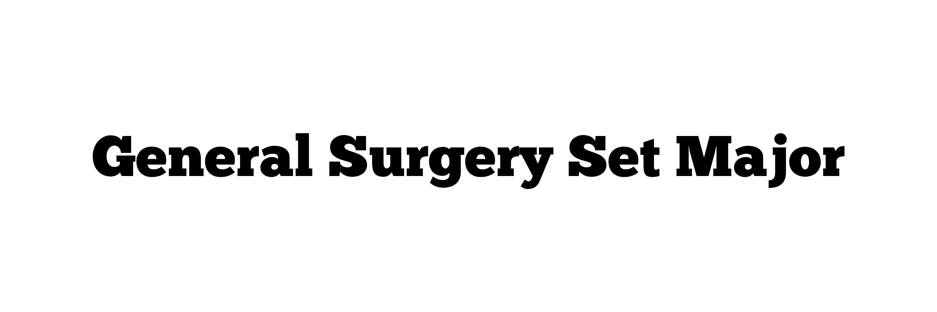 General Surgery Set Major