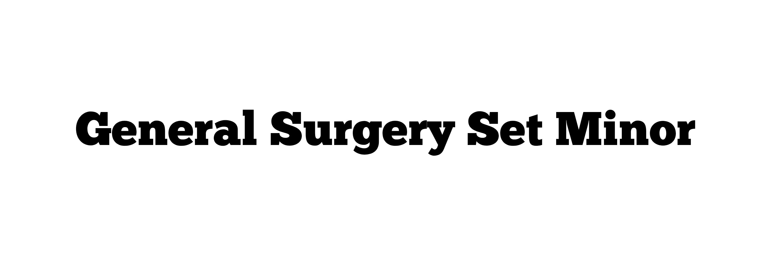 General Surgery Set Minor