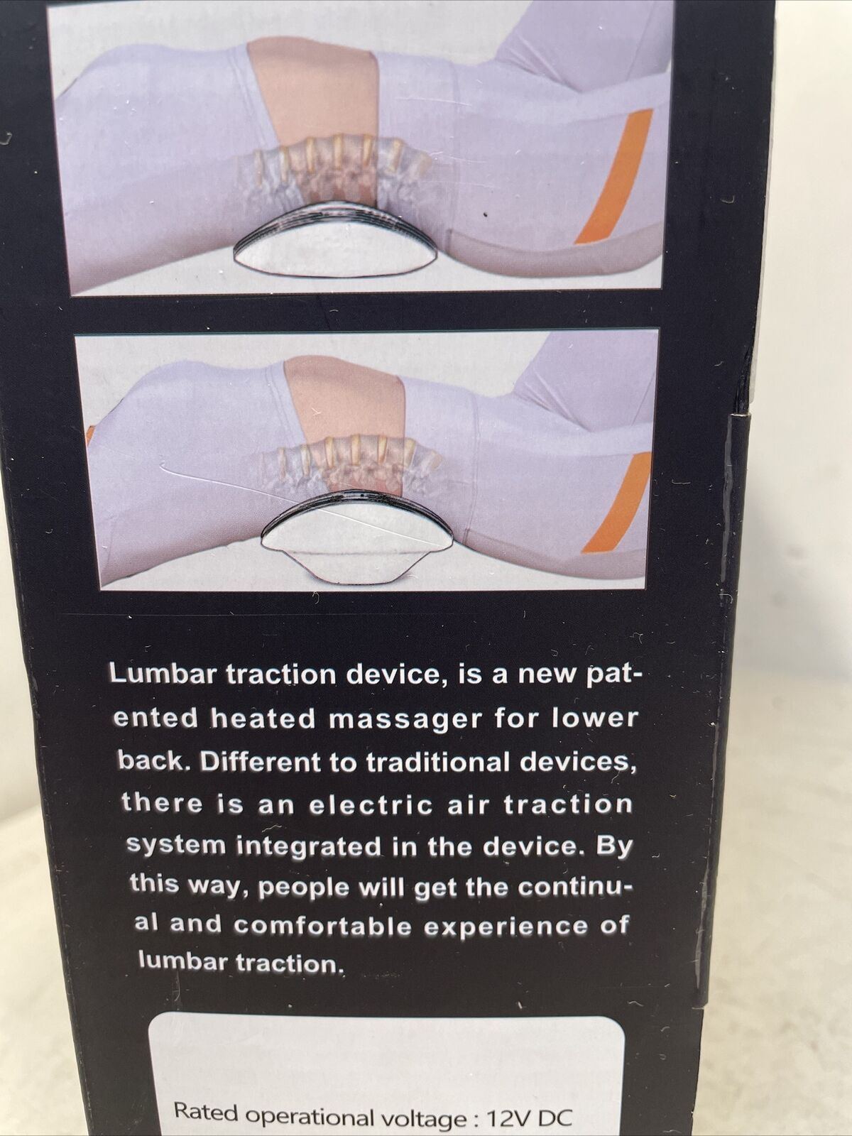 LUMBAR TRACTION DEVICE WITH HEAT AND MASSAGE MODEL-01