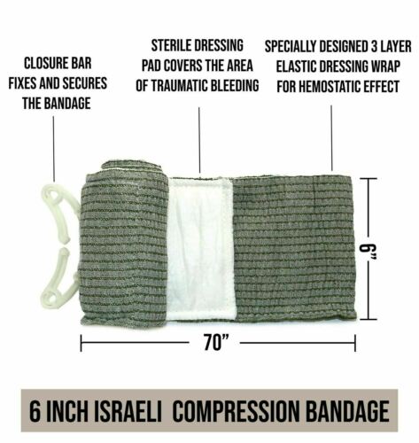 Trauma Bandage Emergency Israeli Style Battle Wound Dressing First Aid