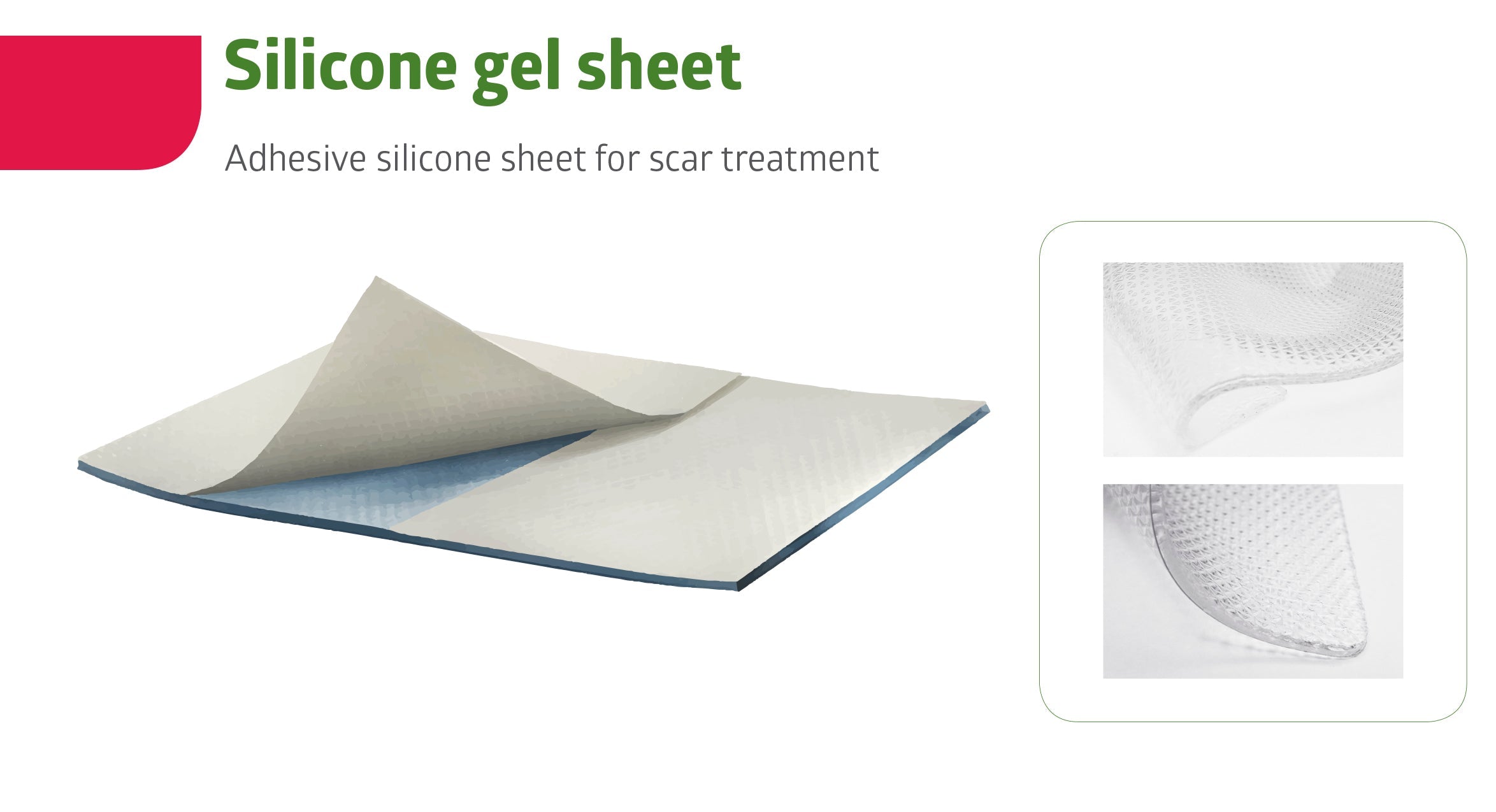 SILICONE GEL SHEET 10CM X 10CM FRESCO SPAIN