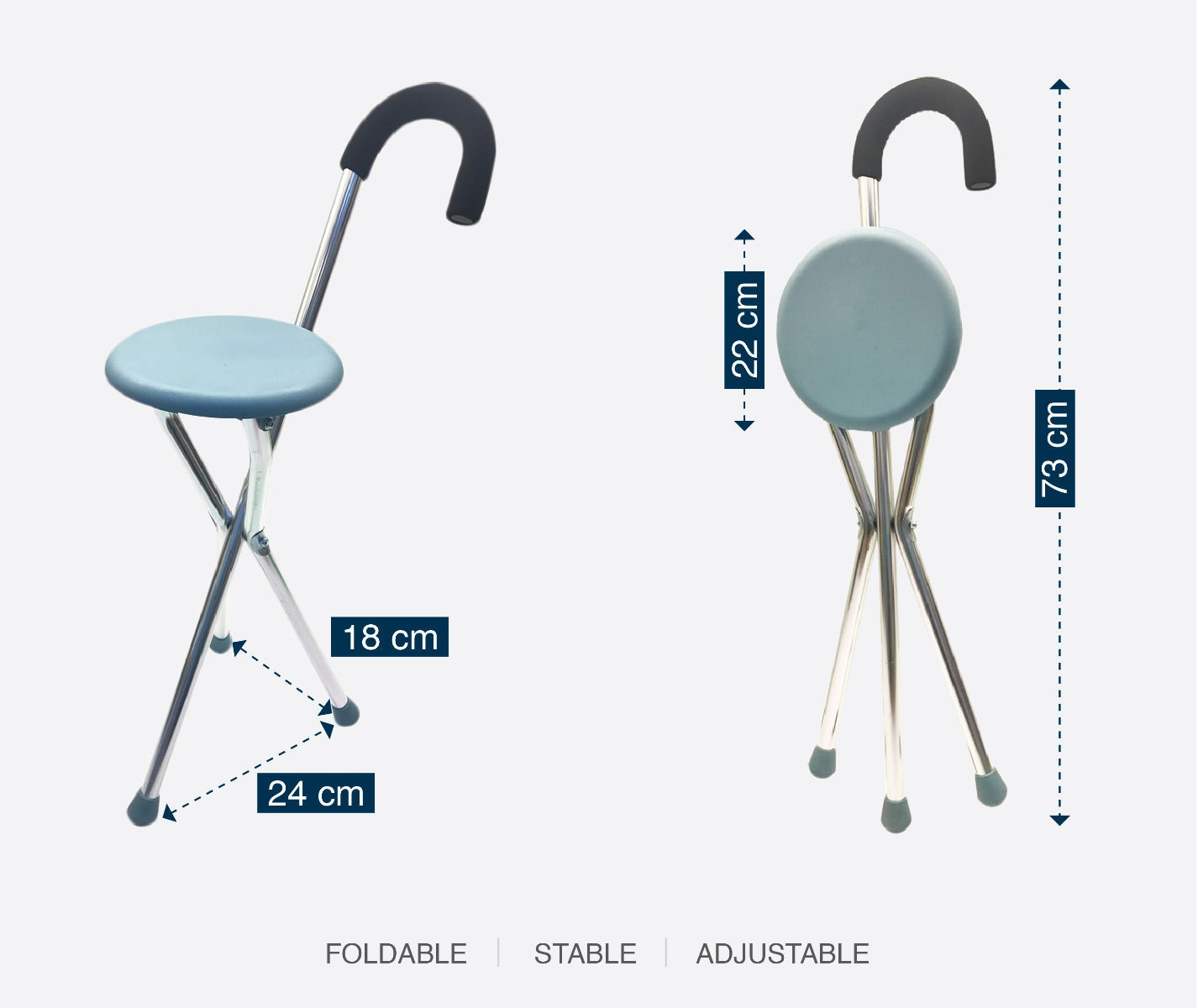 Stick With Seat Round & Apple Shape